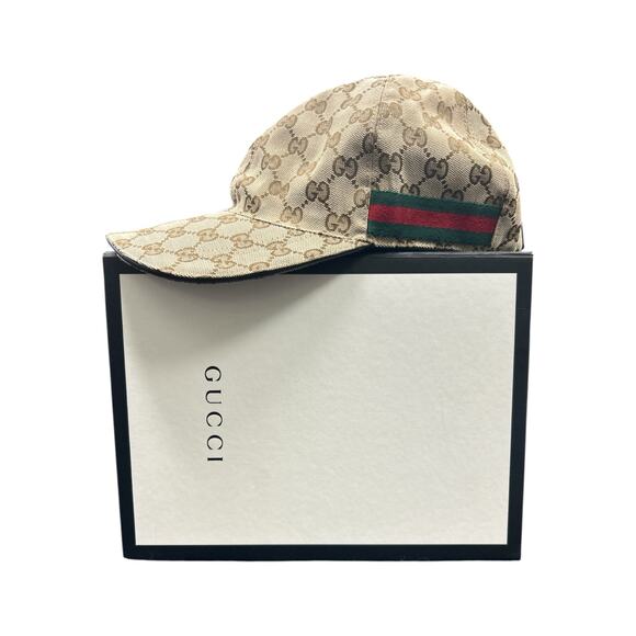 Gucci GG Canvas Women’s Baseball Cap with Red and Green - Picture 1 of 5